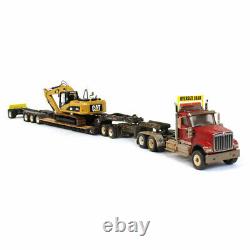 1/50 International HX520 Truck and XL 120 Trailer with Dusty Cat Excavator 85613