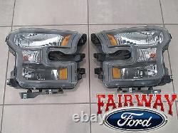 15 thru 17 F-150 OEM Genuine Ford Black Special Edition Headlamps XL XLT PAIR