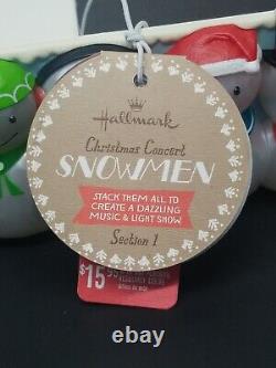4 NEW Hallmark Christmas Concert Snowmen Complete Set Special Edition Conductor
