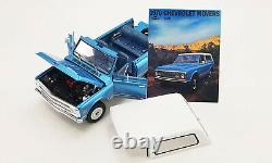 Acme 118 1970 Chevrolet Blazer K5 Medium Poly Blue withDealer Ad PRE-ORDER