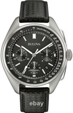 Bulova Men's Special Edition Lunar Pilot Stainless Steel/Leather Watch 96B251