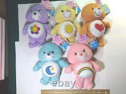 Collection of Special Edition 8 Soft Lil' Care Bears Total of 5 new with tags