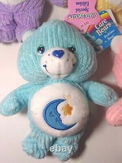 Collection of Special Edition 8 Soft Lil' Care Bears Total of 5 new with tags
