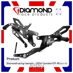 Diamond Race Products Yamaha Yzf R1 R1m Rearset Footrest Kit 2015-2019 15-19