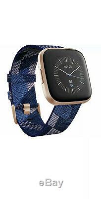 FITBIT Versa 2 Special Edition Woven Strap, Navy & Pink Cu