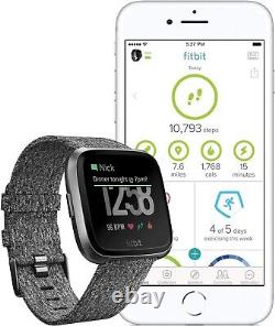 Fitbit Versa Special Edition Health &Fitness Smartwatch with Heart Rate Charcoal
