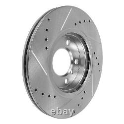Front Drill And Slot Brake Rotors & Ceramic Brake Pads For 2WD 4WD 4X4 Chevy GMC
