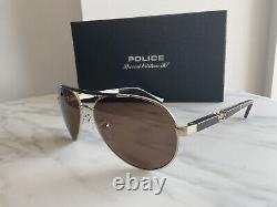 Genuine New Pilot 30th Special Edition Police Sunglasses S8784M 300P Gold Plated