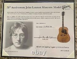 Gibson 70th Anniversary John Lennon J-160E -Limited Edition- Museum Model withCOA