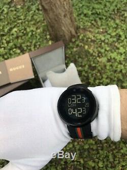 Gucci YA114207 Digital Special Edition Men's Wristwatch Quartz, 44 mm, Black