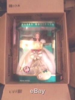 Happy Holidays Barbie 1994 BRUNETTE LE WW 540 TEDDY BEAR CONVENTION sIGNED RARE