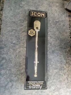 ICON 3/8 24K Gold Plated Professional Ratchet Socket Wrench Special Edition New