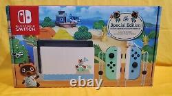 INSURED Animal Crossing Switch Console Limited Edition System Nintendo BONUS New