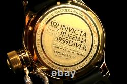 Invicta Men 52MM Russian Diver 18 K Gold Plated SPECIAL EDITION Black Dial Watch