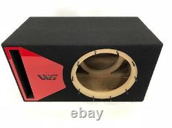JL Audio 10W6v3 ported subwoofer box, SPECIAL EDITION with red plexi port trim