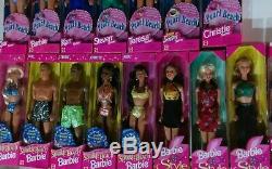Lot Of 56 Barbie Dolls Collectibles 1990s Mattel 1995 Sparkle Beach Twist Hair