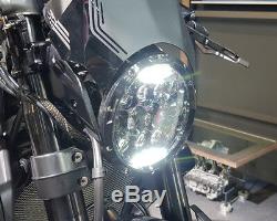Motorbike LED Headlight 7.7 Projector for Cafe Racer Retro Custom Bike