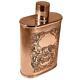 NEW Jacob Bromwell Skull Couture Copper Flask $500 SPECIAL EDITION with Velvet Bag