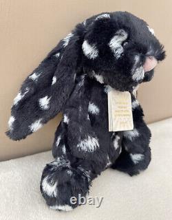 NEW Jellycat Special Edition Paloma Bashful Bunny Soft Toy Black White Spot BNWT