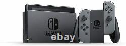 NEW Nintendo Switch Console w Gray Joy Cons 32GB Memory V2 EU version + adapter