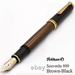 NEW PELIKAN Fountain Pen Special Edition Souverän M800 Brown-Black Limited Model