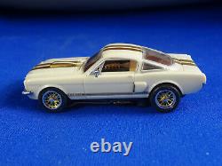 NEW RRR 65 Special Edition White/Gold Mustang Fastback HO slot car Aurora T-JET