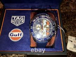 NEW TAG Heuer Formula 1 Gulf Special Edition Chrono Watch 43mm CAZ101N. FC8243