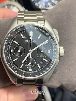 New Bulova Special Edition Lunar Pilot Chronograph Black Dial Men's Watch 96B258