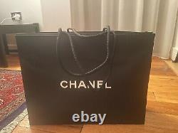 New Chanel So Black Jumbo Classic Double Flap Lambs Skin Rare Special Edition