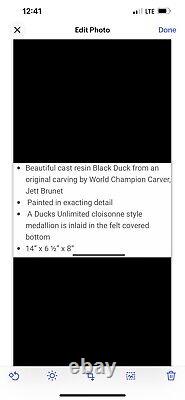 New Ducks Unlimited Black Duck Special Edition 2023 Decoy Of The Year! Nib