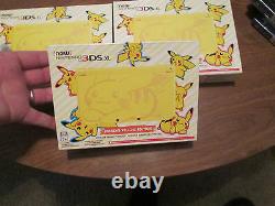New Nintendo 3DS XL POKEMON Pikachu Yellow Edition US CONSOLE WORKS with AMIIBO