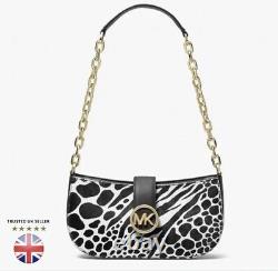 New With Tags- MICHAEL KORS Carmen Special Edition Animal Print Shoulder Bag