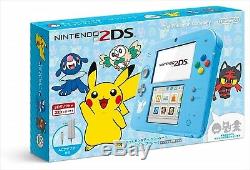 Nintendo 2DS Pokemon Center Special Edition Light Blue Pikachu Japan NEW