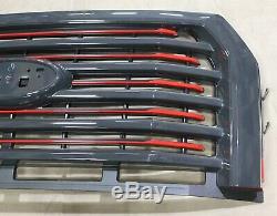 OEM 15-17 F150 Lariat Special Edition Red Accent Grille WithO Camera Factory Ford