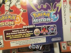 POKEMON Sun & Moon Dual Pack Nintendo 3DS Pokémon BONUS SET FIRST PARTNER FIGURE