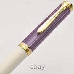 Pelikan Souveran K600 Violet & White Ballpoint Pen Special Edition NEW