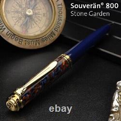 Pelikan Souveran K800 Stone Garden Ballpoint Pen Blue Special Edition NEW Japan