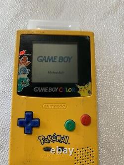 Pikachu GameBoy Colour Pokemon Special Edition Console Genuine with New Lens