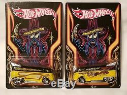Rare 2012 Hot Wheels Japan Convention Mooneyes Vw Drag Bus Pair #111 & #1111