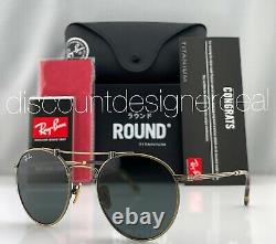 Ray-Ban RB8147 Round Sunglasses 913757 Titanium Antique Gold Frame Gray Lens 50