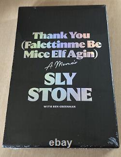SLY & FAMILY STONE NEW AUTOBIOGRAPHY Thank You SIGNED NO'D LTD ED AUTOGRAPHED