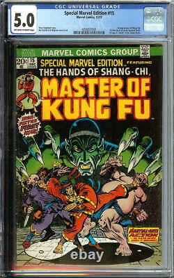 SPECIAL MARVEL EDITION #15 CGC 5.0 OWithWH PAGES // 1ST APPEARANCE OF SHANG-CHI