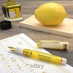 Sailor × Pent 14K Fountain Pen Lemon Yellow Glitter MF Nib Special Edition NEW