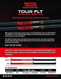 Set of 3 KBS Tour 120 FLT Special Edition Matte Black Wedge Shafts Stiff Flex