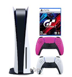 Sony Playstation 5 Disc with Extra Pink Controller and Gran Turismo 7 Bundle