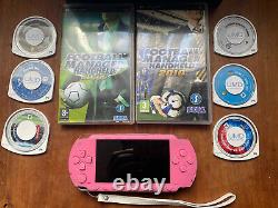 Sony Playstation Portable (PSP) Console 1003 boxed Pink Special Edition 8 Games