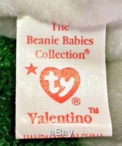 Special Edition Valentino Bear Ty Beanie Baby Make-A-Wish Foundation 1 OF 1000