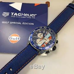 TAG Heuer Formula 1 Gulf Special Edition Chrono Watch 43mm CAZ101N. FC8243 NEW