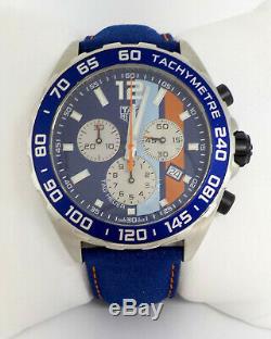 Tag Heuer Formula 1 Gulf Special Edition Chronograph Watch 43mm Caz101n. Fc8243