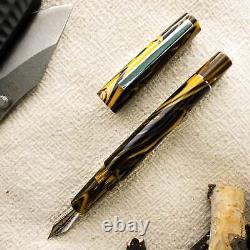 Tibaldi Infrangibile Special Edition Chrome Yellow Fountain Pen, Full Resin, New